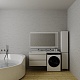 Style Line Мебель для ванной Даллас 140 L Люкс Plus 2 ящика подвесная белая – картинка-17